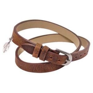 Tokyo Bay Leather Wrap Bracelet